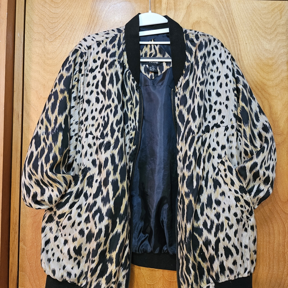Leopard Print Bomber Jacket